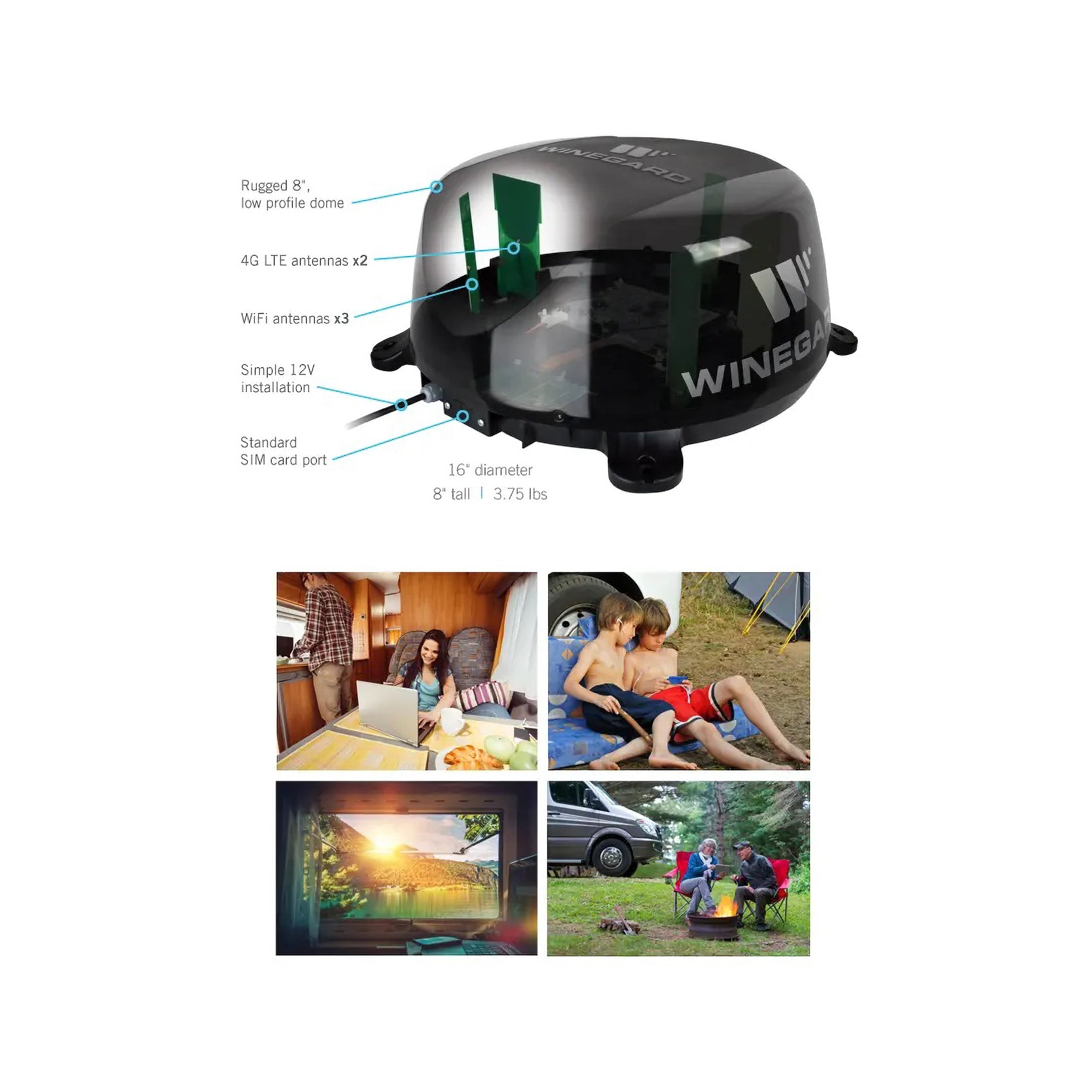 Winegard Connect 2 4G LTE and Wi-Fi Extender for RVs