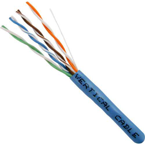 Vertical Cable Unshielded Plenum Rated Cat6 550-MHz 8-Conductor 4-Pair 23-gauge UTP Solid Bare Copper FT6 -1000' Pull Box