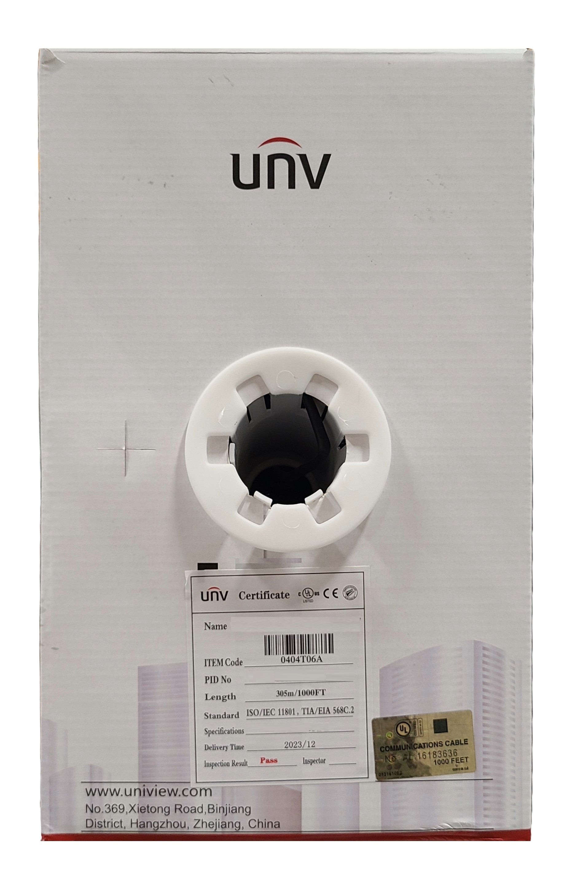 Uniview UTP Cat5e CMP Plenum Cable