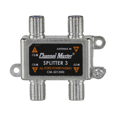 Channel Master HD Antenna Splitter 3-Way RF Splitter